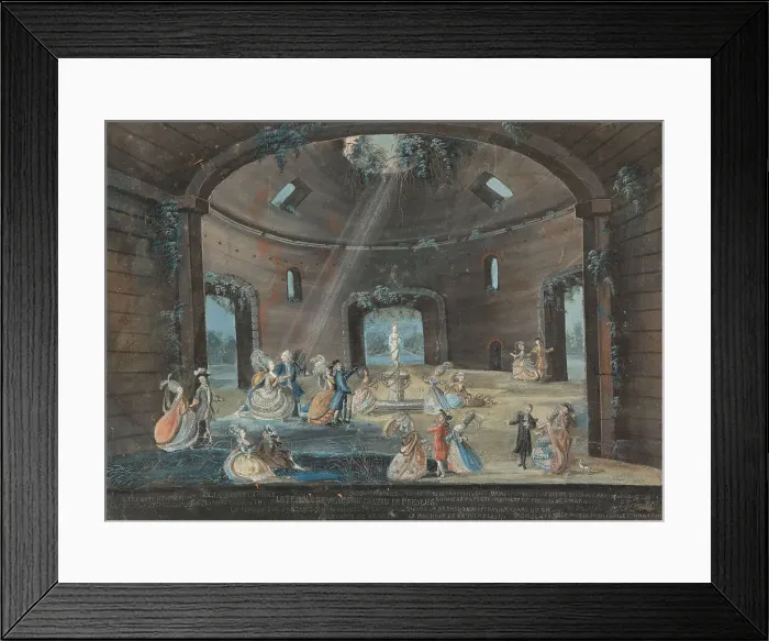 Framed Print : Louis XVI and Marie-Antoinette in the Temple of Venus at the Château de Presles, 1787. Creator: Pradel; J. (active 1780s) Framed Print : Louis XVI and Marie-Antoinette in the Temple of Venus at the Château de Presles, 1787. Creator: Pradel; J. (active 1780s)