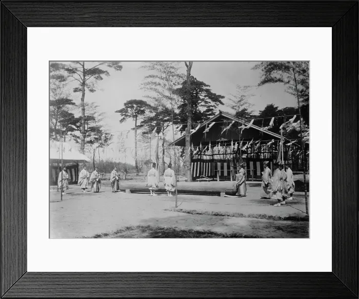 Framed Print : Tokyo, Ceremony at commencement of bldg. dedicated to Emp. Yoyogi, 1916. Creator: Bain News Service Framed Print : Tokyo, Ceremony at commencement of bldg. dedicated to Emp. Yoyogi, 1916. Creator: Bain News Service
