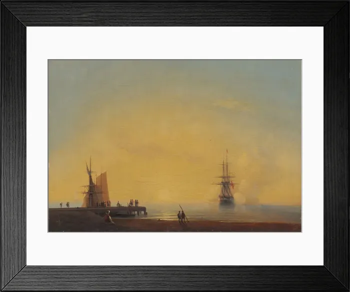 Framed Print : Evening. In the roads, 1867. Creator: Aivazovsky; Ivan Konstantinovich (1817-1900) Framed Print : Evening. In the roads, 1867. Creator: Aivazovsky; Ivan Konstantinovich (1817-1900)