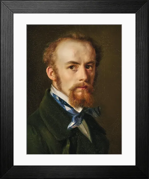 Framed Print : Self-portrait, 1845. Creator: Trautschold; Carl Friedrich Wilhelm (1815-1877) Framed Print : Self-portrait, 1845. Creator: Trautschold; Carl Friedrich Wilhelm (1815-1877)