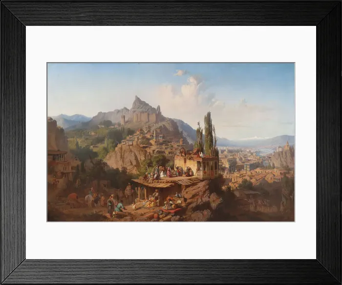 Framed Print : View of Tiflis, 1859. Creator: Franken; Paul von (1818-1884) Framed Print : View of Tiflis, 1859. Creator: Franken; Paul von (1818-1884)