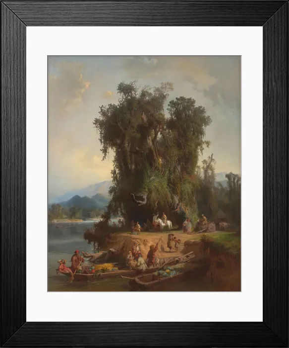 Framed Print : Fruit harvest in Mingrelia, 1859. Creator: Franken; Paul von (1818-1884) Framed Print : Fruit harvest in Mingrelia, 1859. Creator: Franken; Paul von (1818-1884)
