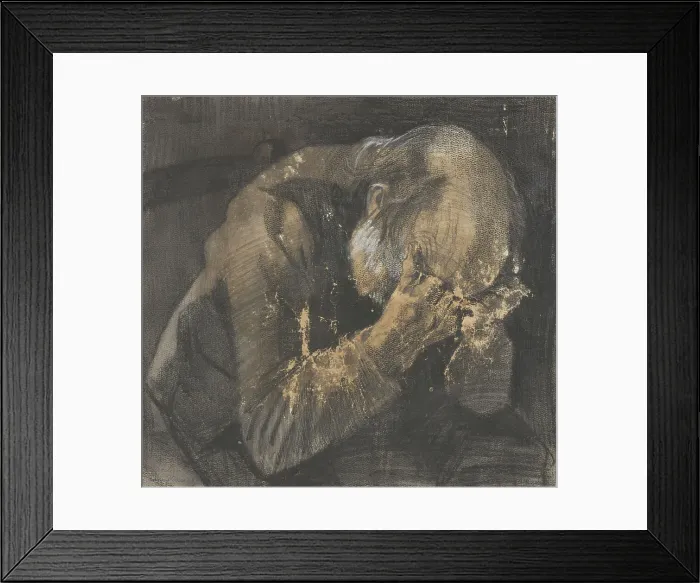 Framed Print : Sorrowful old man, 1882. Creator: Gogh; Vincent; van (1853-1890) Framed Print : Sorrowful old man, 1882. Creator: Gogh; Vincent; van (1853-1890)