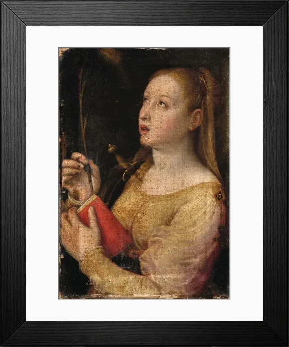 Framed Print : Saint Justina of Padua. Creator: Longhi; Barbara (1552-c. 1638) Framed Print : Saint Justina of Padua. Creator: Longhi; Barbara (1552-c. 1638)