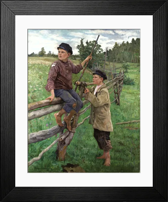 Framed Print : Peasant Boys, 1916. Creator: Bogdanov-Belsky; Nikolai Petrovich (1868-1945) Framed Print : Peasant Boys, 1916. Creator: Bogdanov-Belsky; Nikolai Petrovich (1868-1945)
