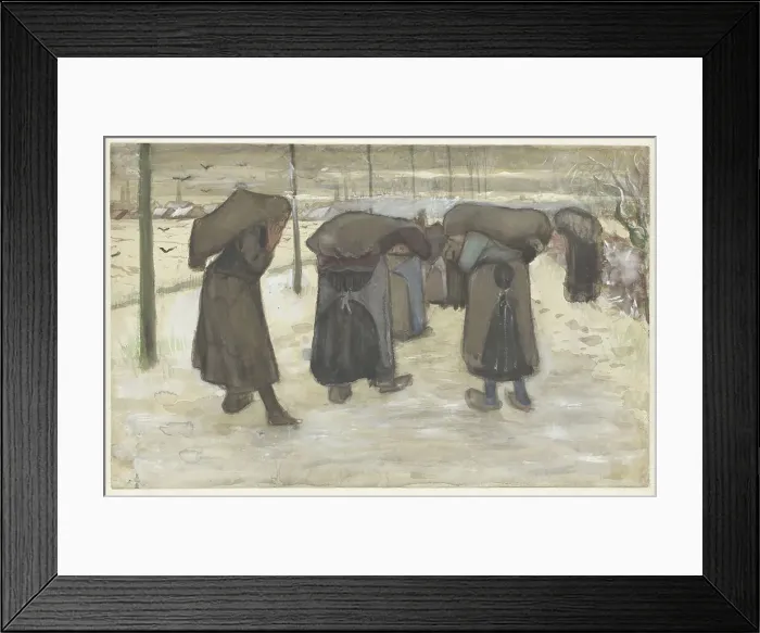 Framed Print : Women Carrying Sacks of Coal in the Snow, 1882. Creator: Gogh; Vincent; van (1853-1890) Framed Print : Women Carrying Sacks of Coal in the Snow, 1882. Creator: Gogh; Vincent; van (1853-1890)