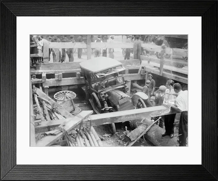 Framed Print : Auto in subway on 7th Ave. 1915. Creator: Bain News Service Framed Print : Auto in subway on 7th Ave. 1915. Creator: Bain News Service