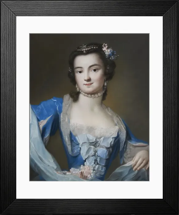 Framed Print : Portrait of Barbara Campanini (1721-1799), c1740. Creator: Carriera; Rosalba Giovanna (1657-1757) Framed Print : Portrait of Barbara Campanini (1721-1799), c1740. Creator: Carriera; Rosalba Giovanna (1657-1757)