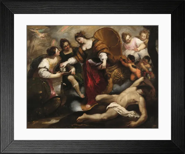 Framed Print : Juno Receives the Head of Argus, Mid of 17th cen.. Creator: Cervetto; Giovanni Paolo (1630-1657) Framed Print : Juno Receives the Head of Argus, Mid of 17th cen.. Creator: Cervetto; Giovanni Paolo (1630-1657)