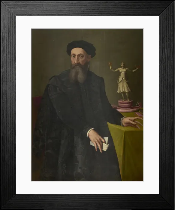 Framed Print : Portrait of Bartolomeo Concini (1507-1578). Creator: Bronzino; Agnolo (1503-1572) Framed Print : Portrait of Bartolomeo Concini (1507-1578). Creator: Bronzino; Agnolo (1503-1572)