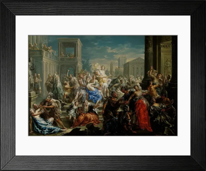 Framed Print : The Rape of the Sabine Women, First half of the 18th cent.. Creator: Platzer; Johann Georg (1704-1761) Framed Print : The Rape of the Sabine Women, First half of the 18th cent.. Creator: Platzer; Johann Georg (1704-1761)