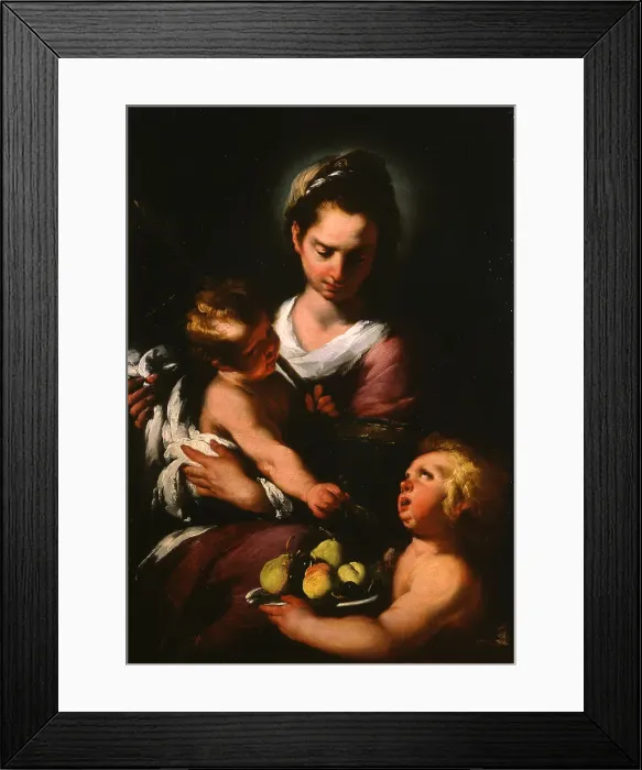 Framed Print : Virgin and child with John the Baptist as a Boy, 1615-1618. Creator: Strozzi; Bernardo (1581-1644) Framed Print : Virgin and child with John the Baptist as a Boy, 1615-1618. Creator: Strozzi; Bernardo (1581-1644)