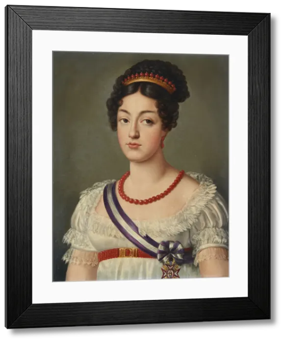 Framed Print : Portrait of Maria Luisa of Spain (1782-1824), Queen of Etruria, Duchess of Lucca, early 19th cen. Creator: Anonymous () Framed Print : Portrait of Maria Luisa of Spain (1782-1824), Queen of Etruria, Duchess of Lucca, early 19th cen. Creator: Anonymous ()