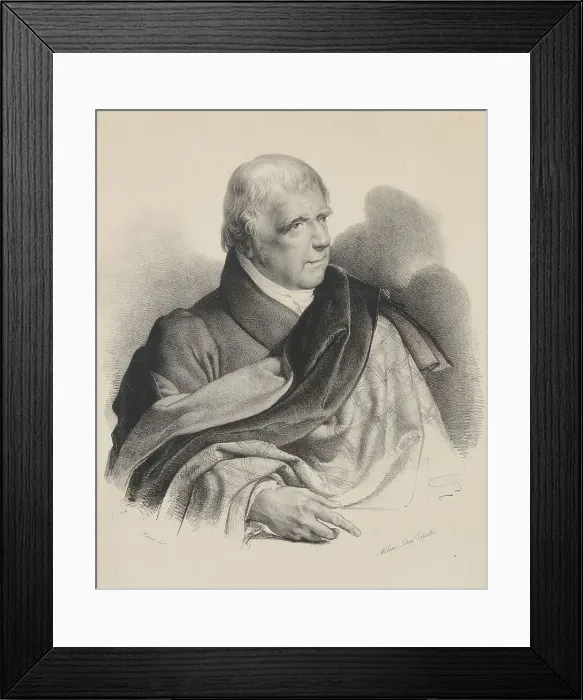 Framed Print : Portrait of the historical novelist and poet Sir Walter Scott (1771-1832). Creator: Hayez; Francesco (1791-1882) Framed Print : Portrait of the historical novelist and poet Sir Walter Scott (1771-1832). Creator: Hayez; Francesco (1791-1882)