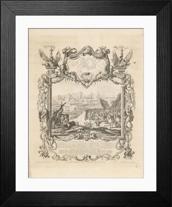 Framed Print : The Convention of Milan on March 1707. Creator: Corvinus; Johann August (1683-1738) Framed Print : The Convention of Milan on March 1707. Creator: Corvinus; Johann August (1683-1738)
