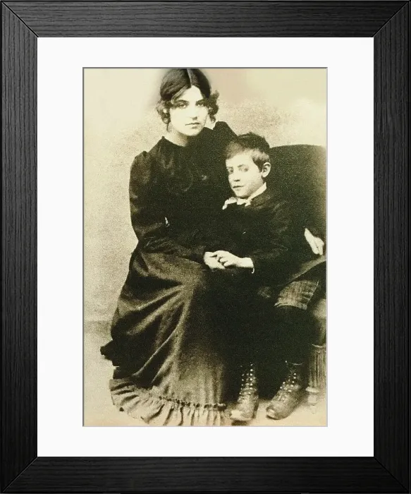 Framed Print : Suzanne Valadon and her son Maurice Utrillo, c1889. Creator: Anonymous () Framed Print : Suzanne Valadon and her son Maurice Utrillo, c1889. Creator: Anonymous ()