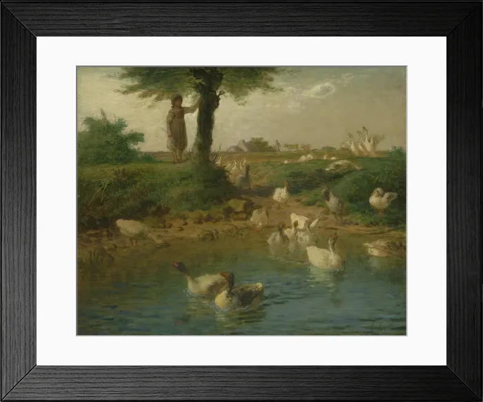 Framed Print : The goose keeper, 1866-1867. Creator: Millet; Jean-François (1814-1875) Framed Print : The goose keeper, 1866-1867. Creator: Millet; Jean-François (1814-1875)