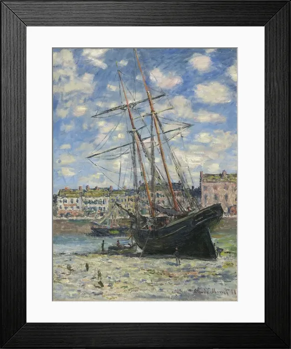 Framed Print : Boat lying at low tide, 1881. Creator: Monet; Claude (1840-1926) Framed Print : Boat lying at low tide, 1881. Creator: Monet; Claude (1840-1926)
