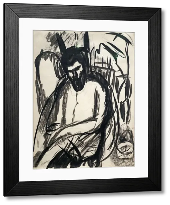 Framed Print : Portrait of Constantin Brancusi (1876-1957), 1908-1909. Creator: Modigliani; Amedeo (1884-1920) Framed Print : Portrait of Constantin Brancusi (1876-1957), 1908-1909. Creator: Modigliani; Amedeo (1884-1920)