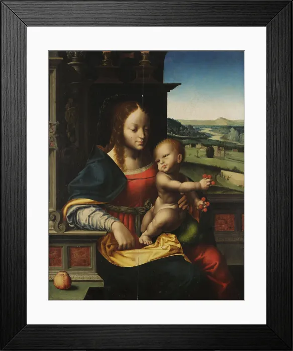 Framed Print : Virgin and Child, 16th century. Creator: Cleve; Joos van (ca. 1485-1540) Framed Print : Virgin and Child, 16th century. Creator: Cleve; Joos van (ca. 1485-1540)