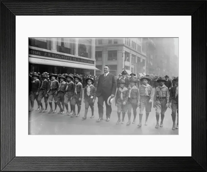 Framed Print : Big Bill Edwards & scouts, 1919. Creator: Bain News Service Framed Print : Big Bill Edwards & scouts, 1919. Creator: Bain News Service
