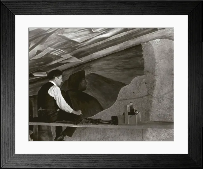 Framed Print : José Clemente Orozco at Work, 1926. Creator: Modotti; Tina (1896-1942) Framed Print : José Clemente Orozco at Work, 1926. Creator: Modotti; Tina (1896-1942)