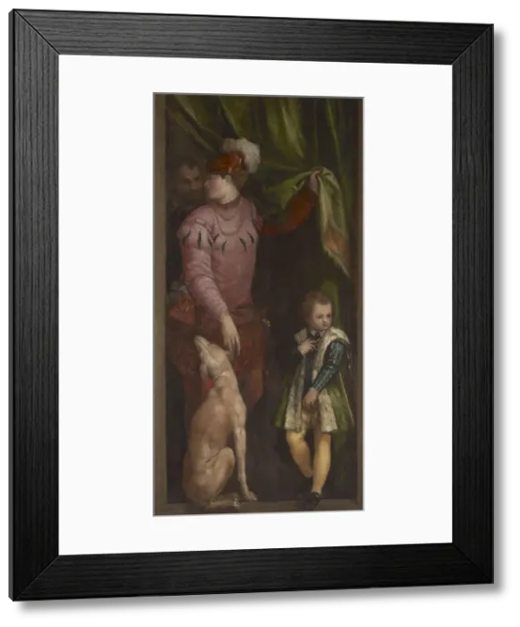 Framed Print : A Boy and a Page, c1570. Creator: Veronese; Paolo (1528-1588) Framed Print : A Boy and a Page, c1570. Creator: Veronese; Paolo (1528-1588)
