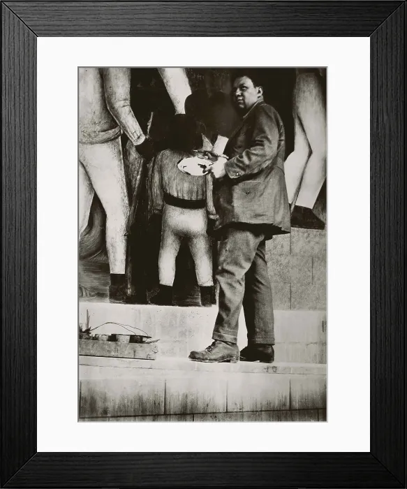 Framed Print : Diego Rivera creates a mural, c1924-1925. Creator: Modotti; Tina (1896-1942) Framed Print : Diego Rivera creates a mural, c1924-1925. Creator: Modotti; Tina (1896-1942)