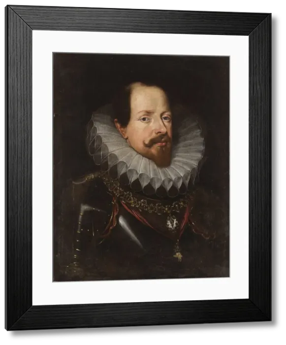 Framed Print : Portrait of Vincenzo Gonzaga (1562-1612), Duke of Mantua, Early 17th cen.. Creator: Anonymous () Framed Print : Portrait of Vincenzo Gonzaga (1562-1612), Duke of Mantua, Early 17th cen.. Creator: Anonymous ()