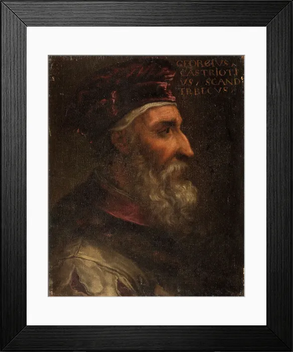 Framed Print : Georg Kastriota Skanderbeg (1403-1468). Creator: Palma il Giovane; Jacopo; the Younger (1544-1628) Framed Print : Georg Kastriota Skanderbeg (1403-1468). Creator: Palma il Giovane; Jacopo; the Younger (1544-1628)