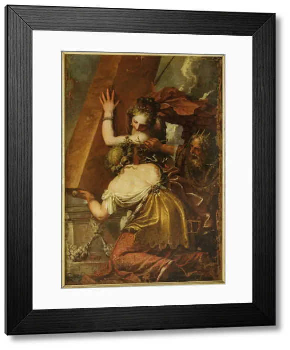 Framed Print : The Idolatry of King Solomon. Creator: Liberi; Pietro (1605-1687) Framed Print : The Idolatry of King Solomon. Creator: Liberi; Pietro (1605-1687)