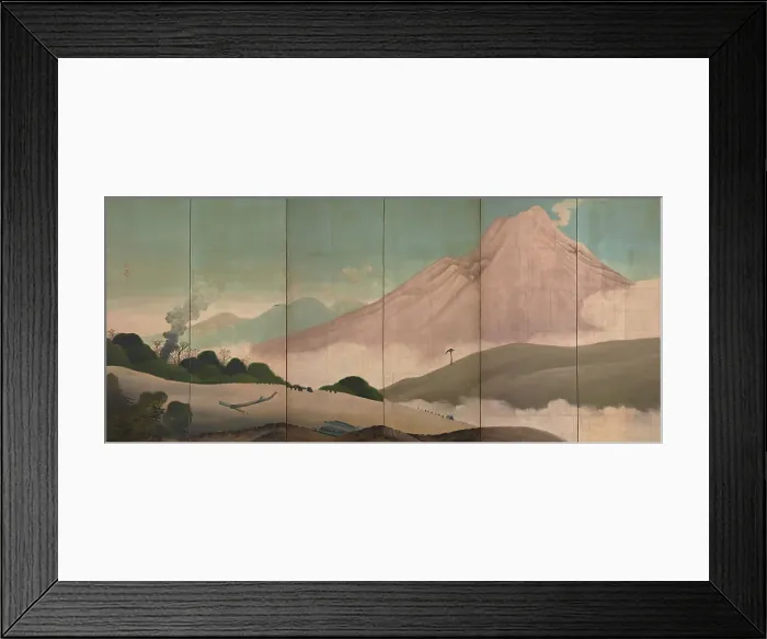 Framed Print : Mount Asama, 19th century. Creator: Aodo; Denzen (1748-1822) Framed Print : Mount Asama, 19th century. Creator: Aodo; Denzen (1748-1822)
