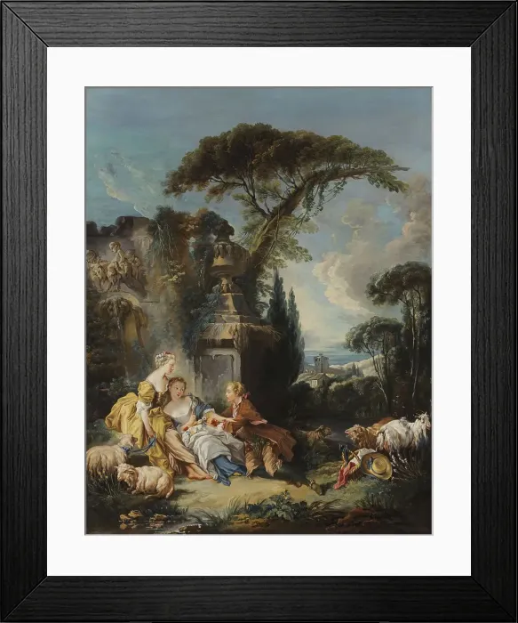 Framed Print : Pastoral scene, Between 1730 and 1760. Creator: Boucher; François (1703-1770) Framed Print : Pastoral scene, Between 1730 and 1760. Creator: Boucher; François (1703-1770)