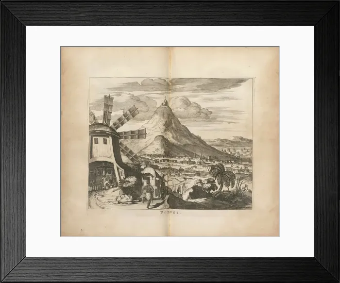 Framed Print : Potosi. From: America: being the latest, and most accurate description of the Nevv vvorld, 1671. Creator: Montanus; Arnoldus (1625-1683) Framed Print : Potosi. From: America: being the latest, and most accurate description of the Nevv vvorld, 1671. Creator: Montanus; Arnoldus (1625-1683)