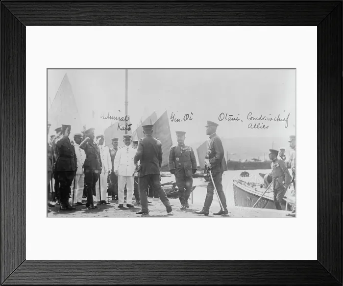 Framed Print : Admiral Kato; Gen. Oi; Otani, Comdr. in Chief Allies; Nakajimia... between c1915 and c1920. Creator: Bain News Service
