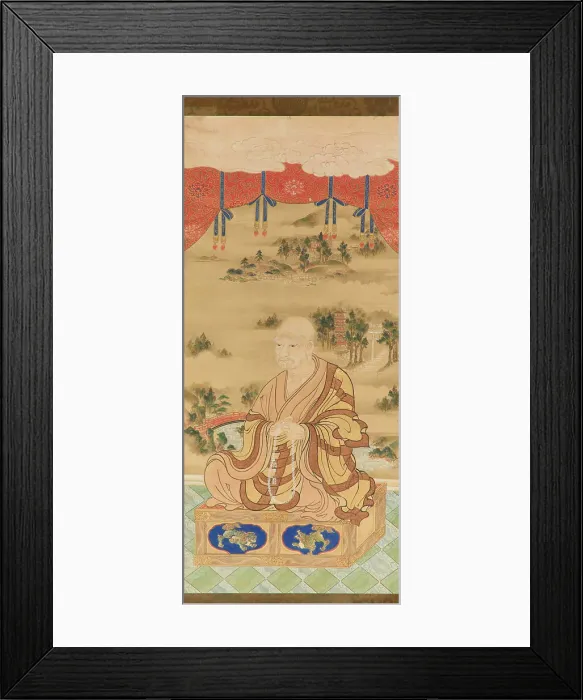 Framed Print : Portrait of of Grand Master Tenkai (1536-1643), 19th century. Creator: Anonymous () Framed Print : Portrait of of Grand Master Tenkai (1536-1643), 19th century. Creator: Anonymous ()