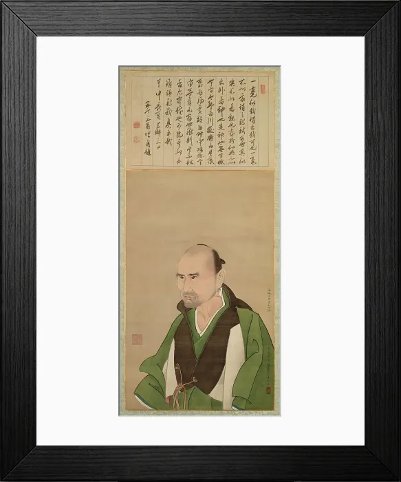 Framed Print : Portrait of Sato Issai (1772-1859) at the Age of Fifty, 1821. Creator: Kazan; Watanabe (1793-1841) Framed Print : Portrait of Sato Issai (1772-1859) at the Age of Fifty, 1821. Creator: Kazan; Watanabe (1793-1841)