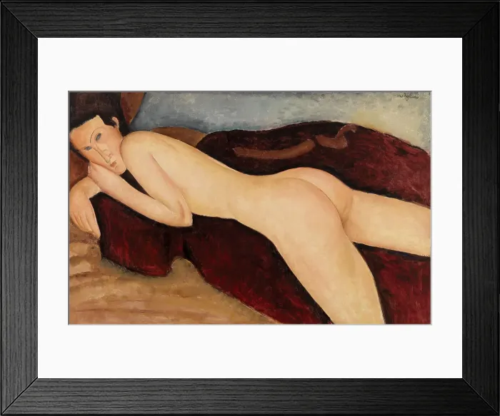 Framed Print : Reclining Nude from the Back (Nu couché de dos), 1917. Creator: Modigliani; Amedeo (1884-1920) Framed Print : Reclining Nude from the Back (Nu couché de dos), 1917. Creator: Modigliani; Amedeo (1884-1920)