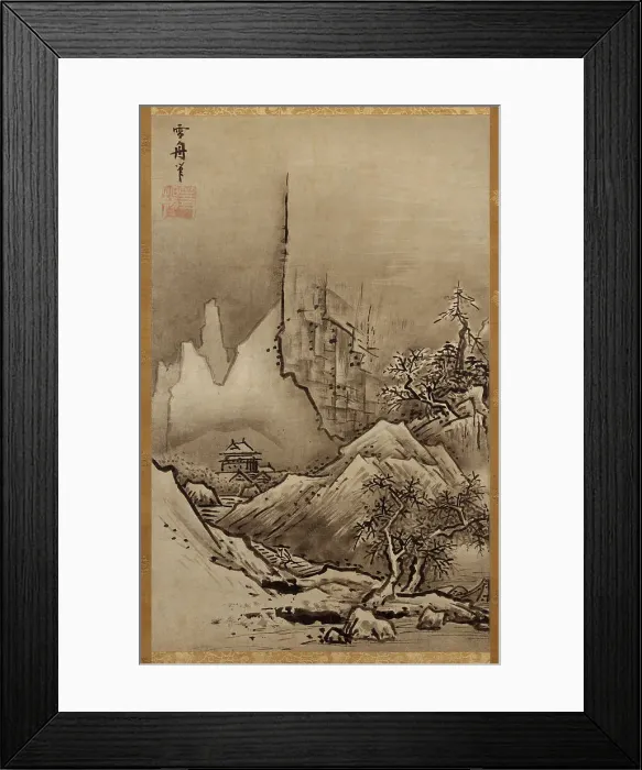 Framed Print : Winter Landscape, c1470. Creator: Sesshu; Toyo (1420-1506) Framed Print : Winter Landscape, c1470. Creator: Sesshu; Toyo (1420-1506)