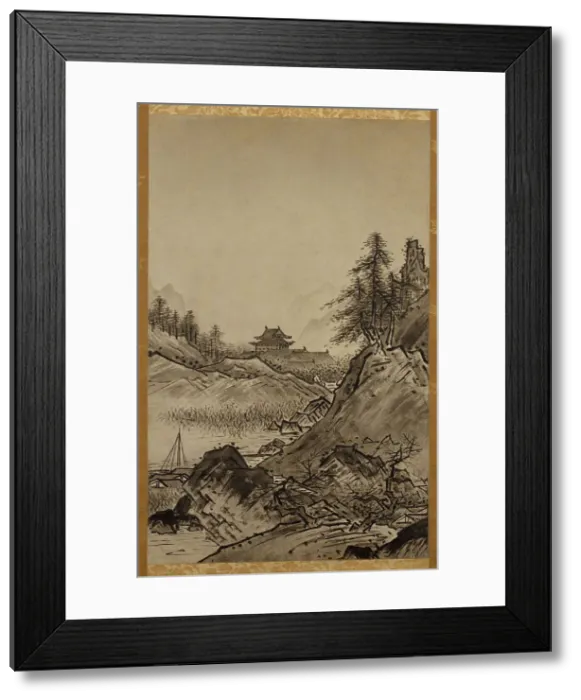 Framed Print : Autumn Landscape, c1470. Creator: Sesshu; Toyo (1420-1506) Framed Print : Autumn Landscape, c1470. Creator: Sesshu; Toyo (1420-1506)
