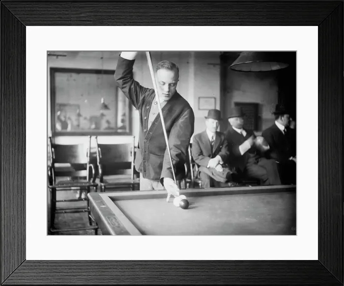 Framed Print : C. Demarest [billiards - pool], between c1910 and c1915. Creator: Bain News Service