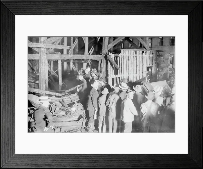 Framed Print : Aqueduct fire, 1913. Creator: Bain News Service Framed Print : Aqueduct fire, 1913. Creator: Bain News Service