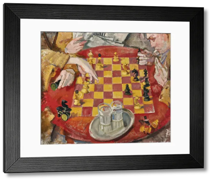 Framed Print : The Chess game, c1935. Creator: Oppenheimer; Max (1885-1954) Framed Print : The Chess game, c1935. Creator: Oppenheimer; Max (1885-1954)