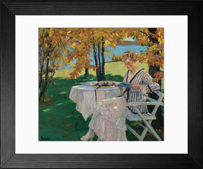Framed Print : Beautiful autumn days, Early 1930s. Creator: Cucuel; Edward (1875-1954) Framed Print : Beautiful autumn days, Early 1930s. Creator: Cucuel; Edward (1875-1954)