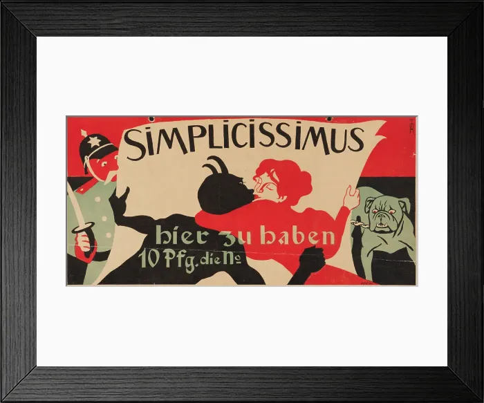 Framed Print : Simplicissimus, c1896. Creator: Heine; Thomas Theodor (1867-1948) Framed Print : Simplicissimus, c1896. Creator: Heine; Thomas Theodor (1867-1948)