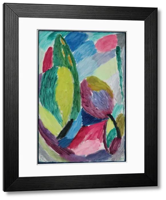 Framed Print : Große Variation: Grüner Schimmer (Large Variation: Green Shine), 1916. Creator: Javlensky; Alexei; von (1864-1941) Framed Print : Große Variation: Grüner Schimmer (Large Variation: Green Shine), 1916. Creator: Javlensky; Alexei; von (1864-1941)