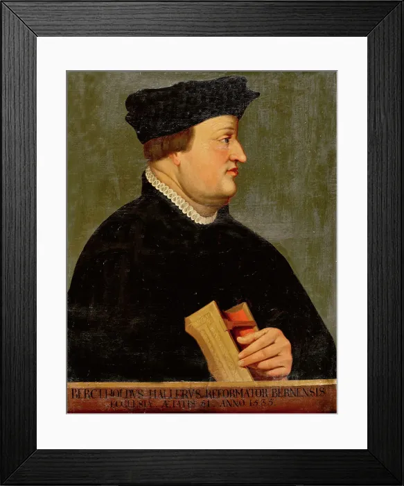 Framed Print : Portrait of Berchtold Haller (1492-1536). Creator: Anonymous () Framed Print : Portrait of Berchtold Haller (1492-1536). Creator: Anonymous ()