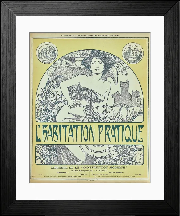 Framed Print : L'Habitation Pratique, 1906-1909. Creator: Mucha; Alfons Marie (1860-1939) Framed Print : L'Habitation Pratique, 1906-1909. Creator: Mucha; Alfons Marie (1860-1939)