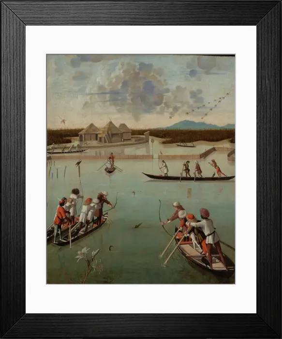 Framed Print : Caccia in laguna (Hunting on the Lagoon), c1490-1495. Creator: Carpaccio; Vittore (1460-1526) Framed Print : Caccia in laguna (Hunting on the Lagoon), c1490-1495. Creator: Carpaccio; Vittore (1460-1526)