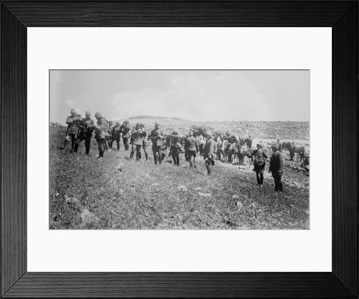 Framed Print : Djemal Pach [i.e. Pasha] with Trommer Pacha & staff, between 1914 and c1915. Creator: Bain News Service